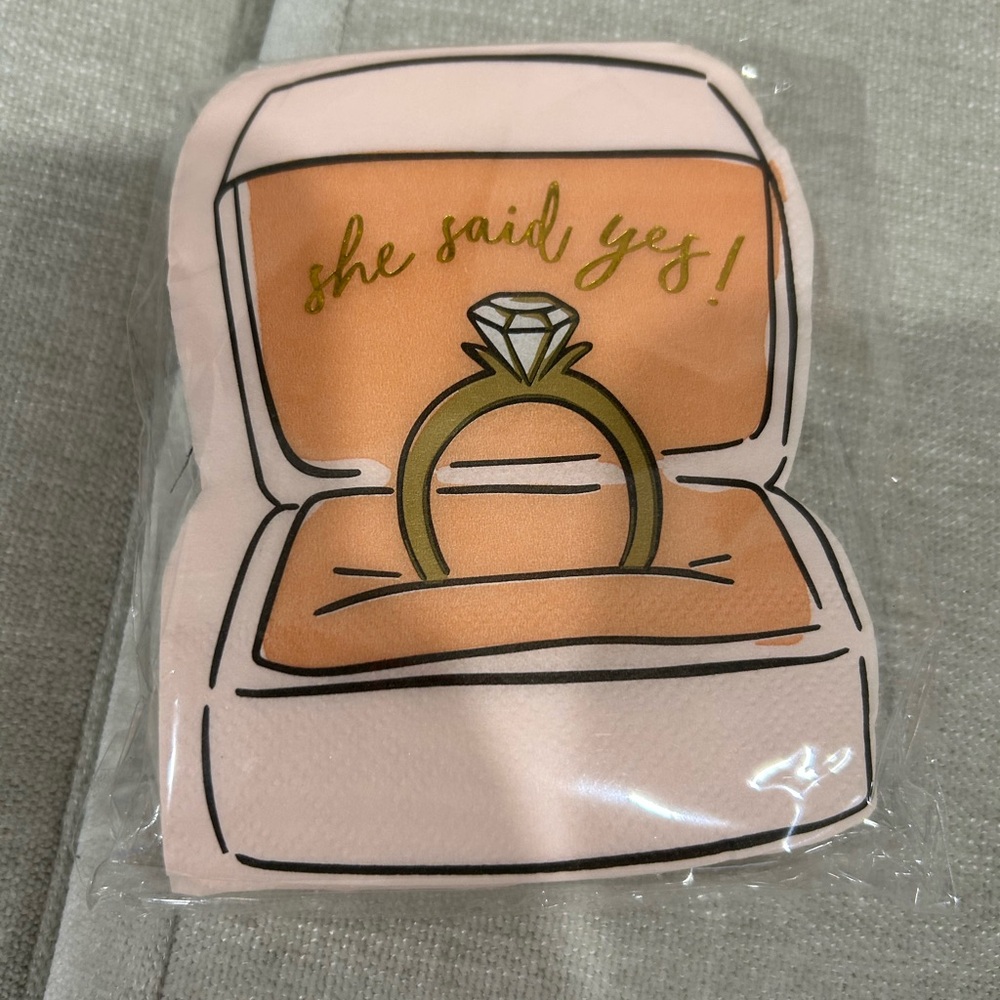 Shaped Napkins - She Said Yes